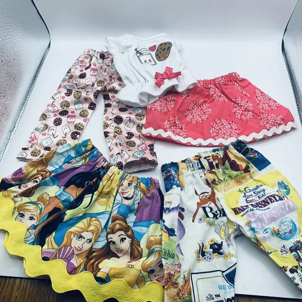 18 In Doll Clothes Disney PRINT Skirt , Pants, Pajamas Skirt